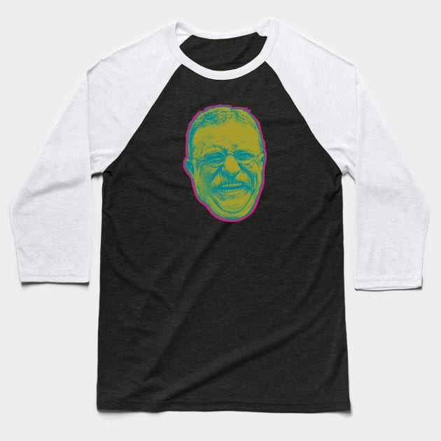 Teddy Roosevelt Baseball T-Shirt by Art from the Blue Room